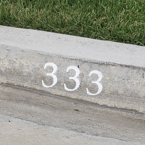 Custom Painted Lot NumbersAddress Fonts - Curb Painting Services San Diego